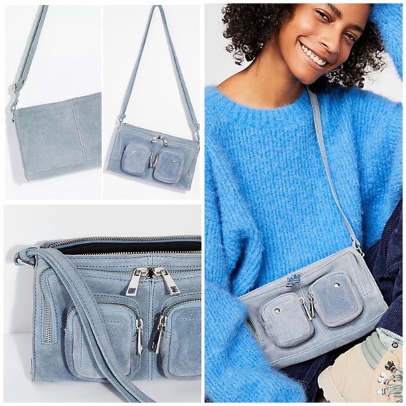 Free People Handbags - Nunoo Free People suede baby blue purse